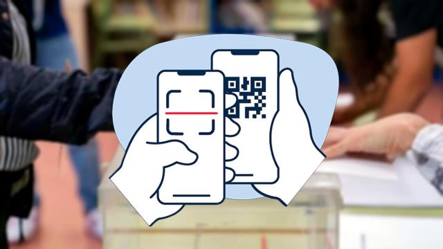 Fotomontaje de la app MiDNI