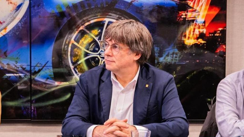 Carles Puigdemont, Jordi Turull y Míriam Nogueras, en una reciente reunión de la cúpula de Junts.