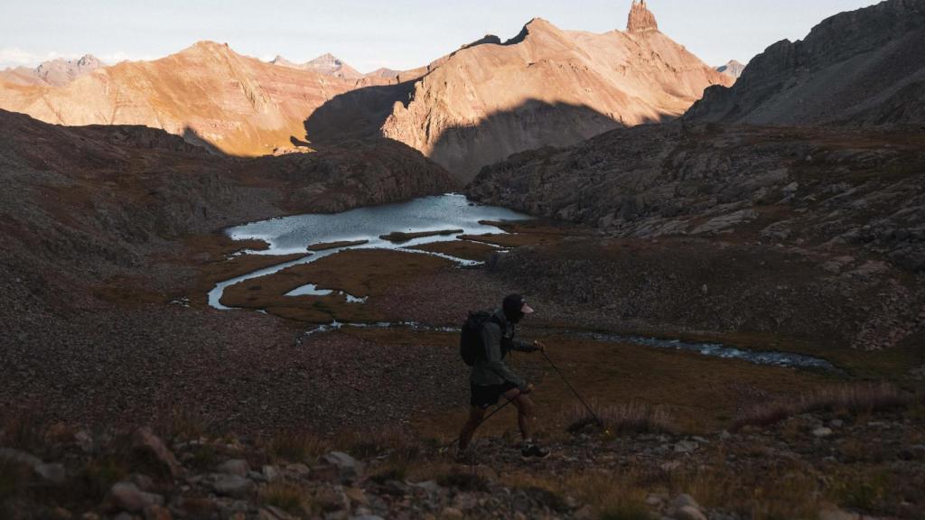 Kilian Jornet durante una etapa de su reto 'States of Elevation'.