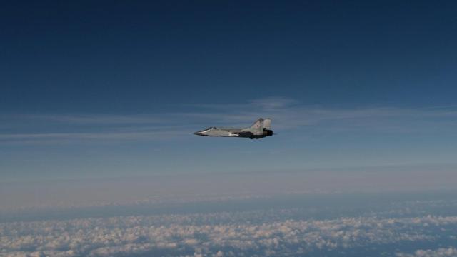 Uno de los cazas rusos mig-31 que participaron en la incursión en el espacio aéreo de Estonia