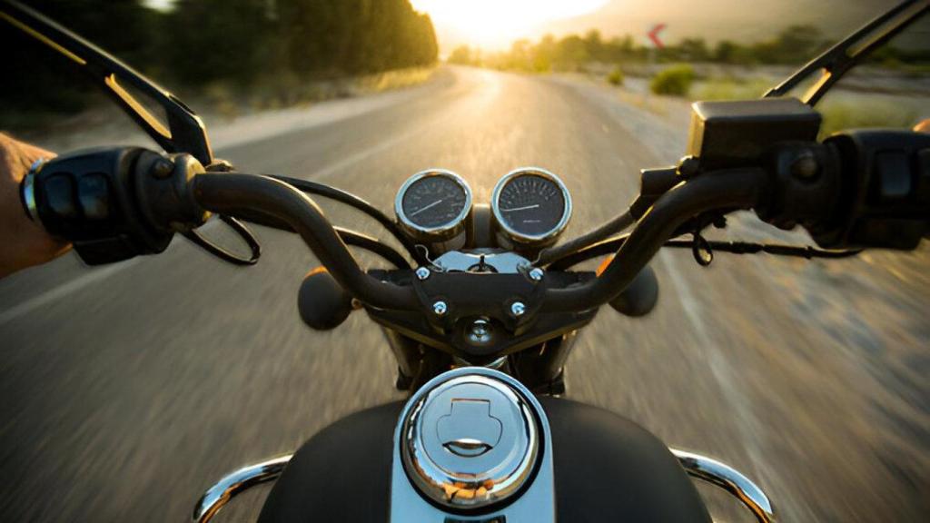 Moto en circulación.