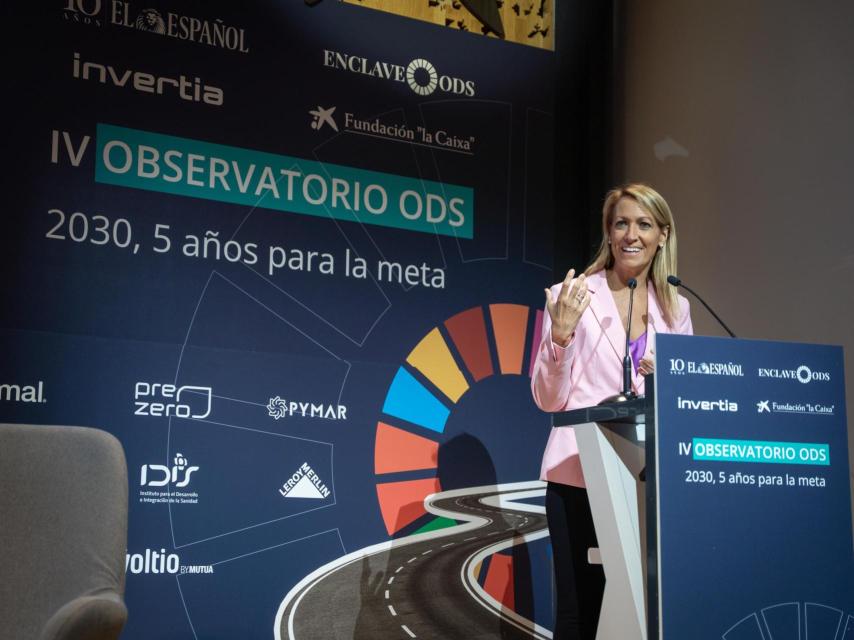 Maria Eugènia Gay Rosell, durante su discurso.