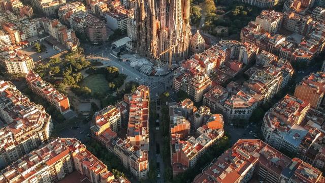Barcelona desde el aire.