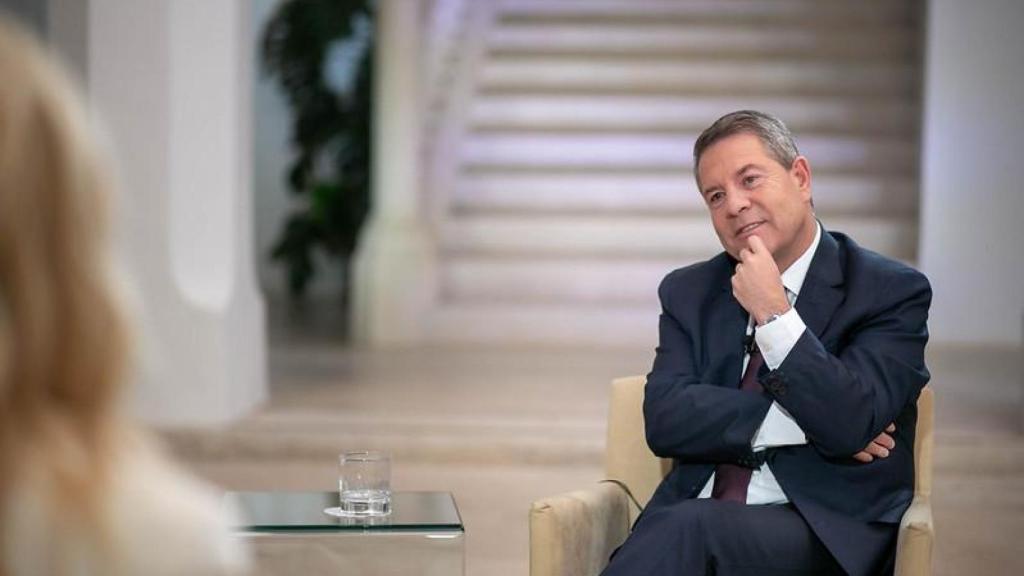 Page durante la entrevista en el Palacio de Fuensalida.