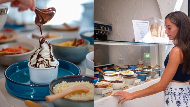 Nueva tienda de yogur helado.