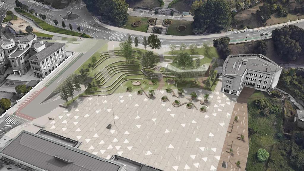 Infografía de la nueva Praza do Rei, Vigo