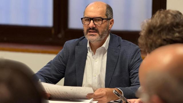 José Manuel Velasco, concejal de Turismo, esta mañana en el Ayuntamiento de Toledo.