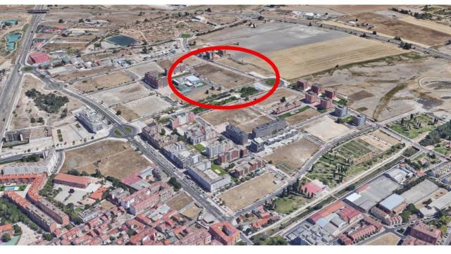 La parcela donde se construirán las nuevas viviendas en Valladolid