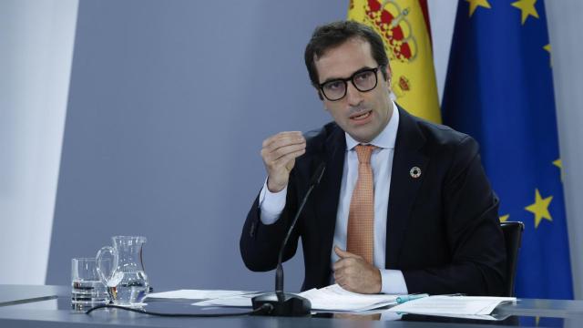 El ministro de Economía, Carlos Cuerpo, en Moncloa este martes.
