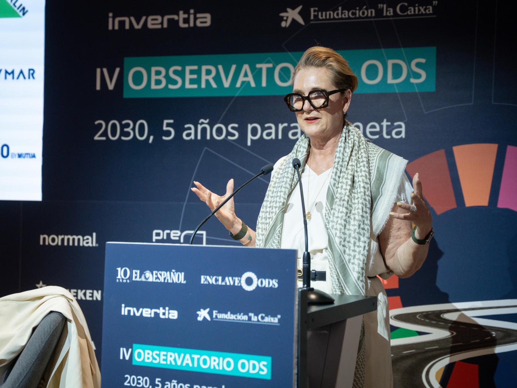 Francesca Thyssen-Bornemisza en su intervención en el IV Observatorio ODS.