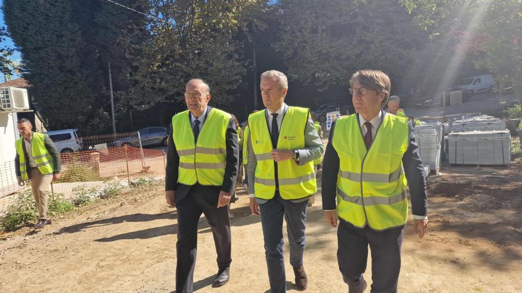 El rector de la UVigo y el presidente de la Xunta esta mañana en la ETEA
