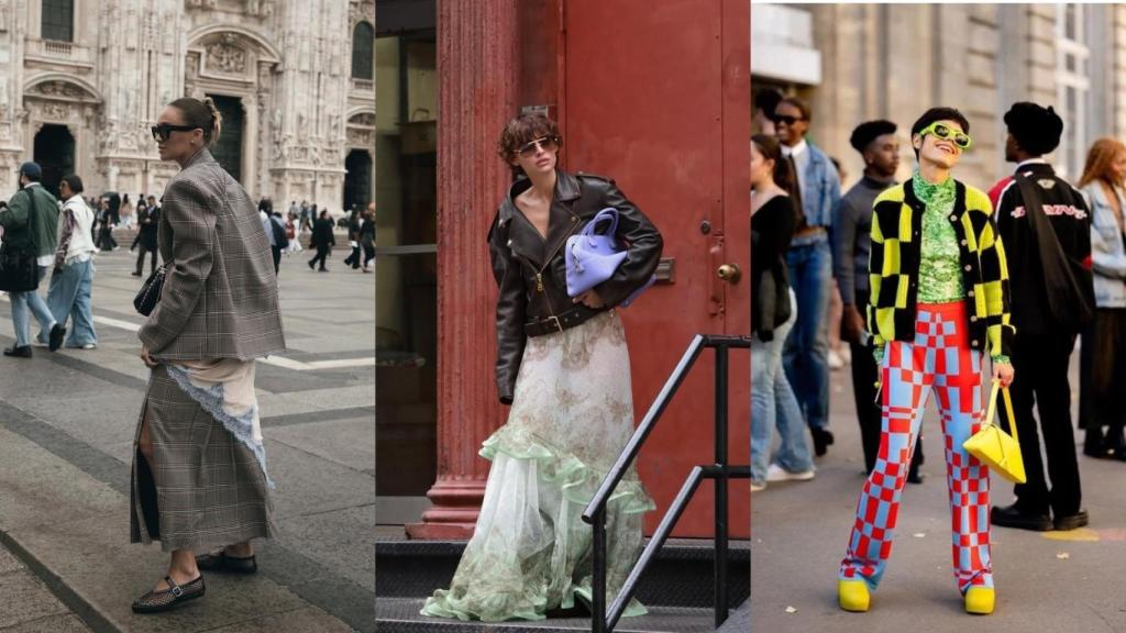 De izquierda a derecha, estilismos de las 'influencers' Nina Suess e Irina Kro.
