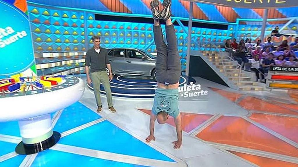 Chuchi durante su participación en La Ruleta de la Suerte