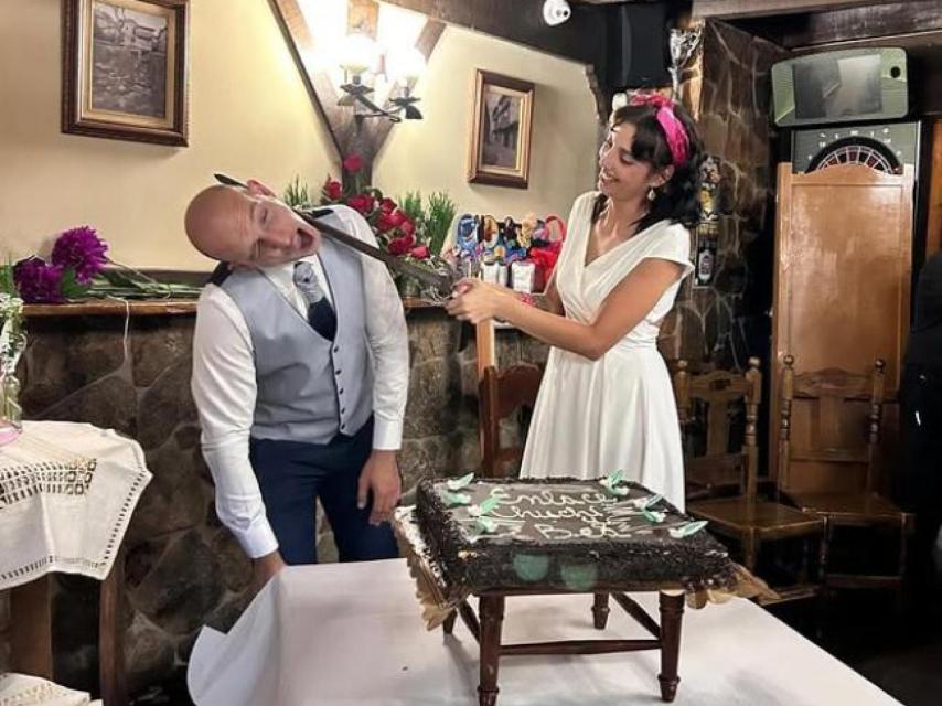 Chuchi el día de su boda