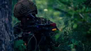 Infante de marina español en los Cárpatos