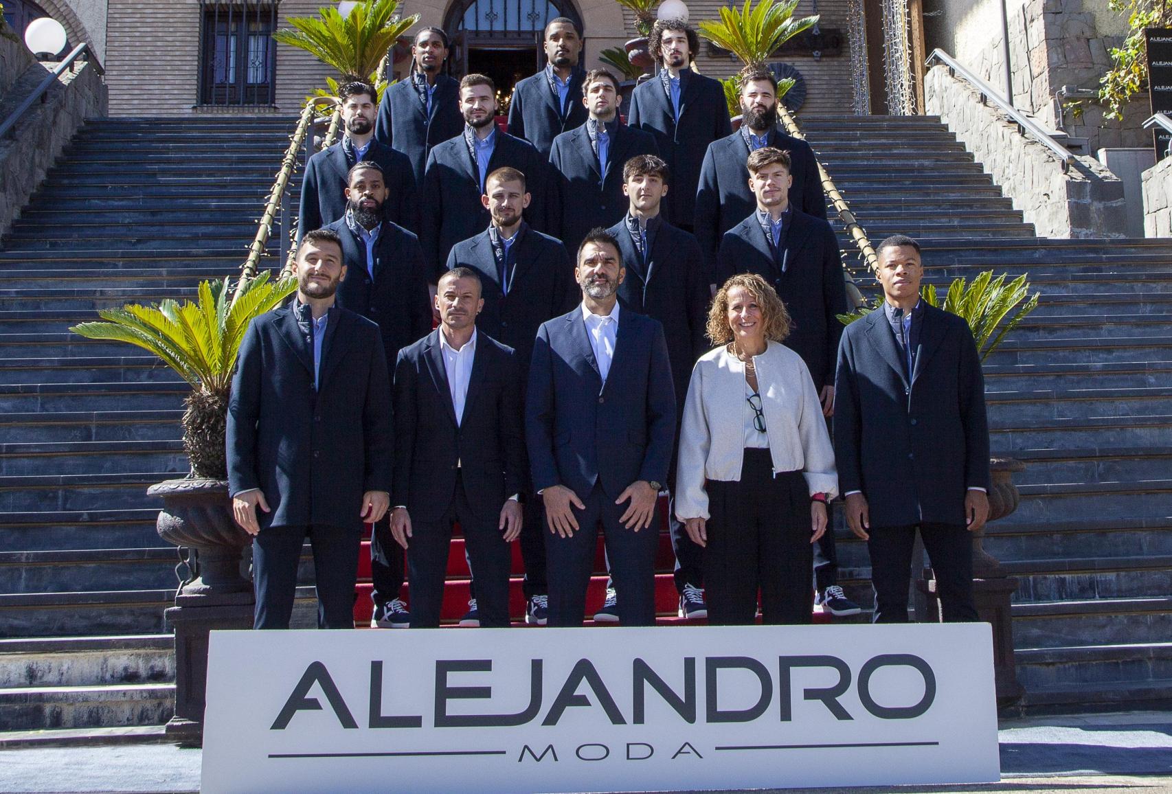 Los jugadores, este martes durante la presentación oficial.