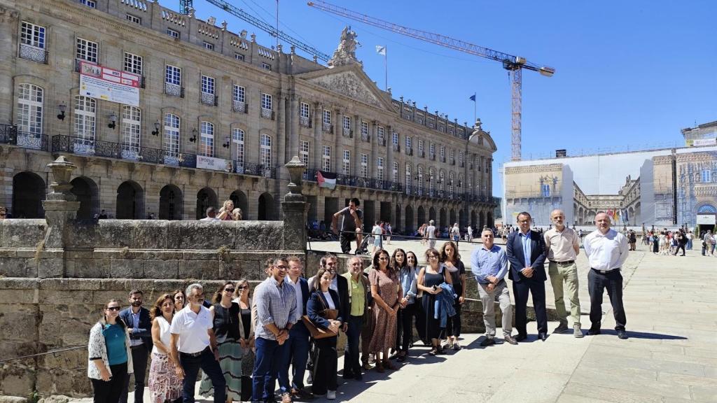 Representantes de la Unión Hotelera de Compostela.