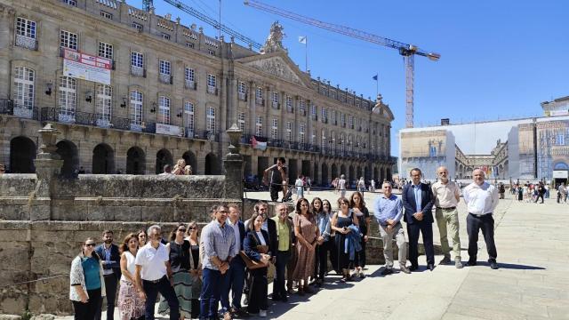 Representantes de la Unión Hotelera de Compostela.