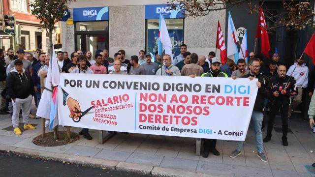 Trabajadores de DIGI en huelga