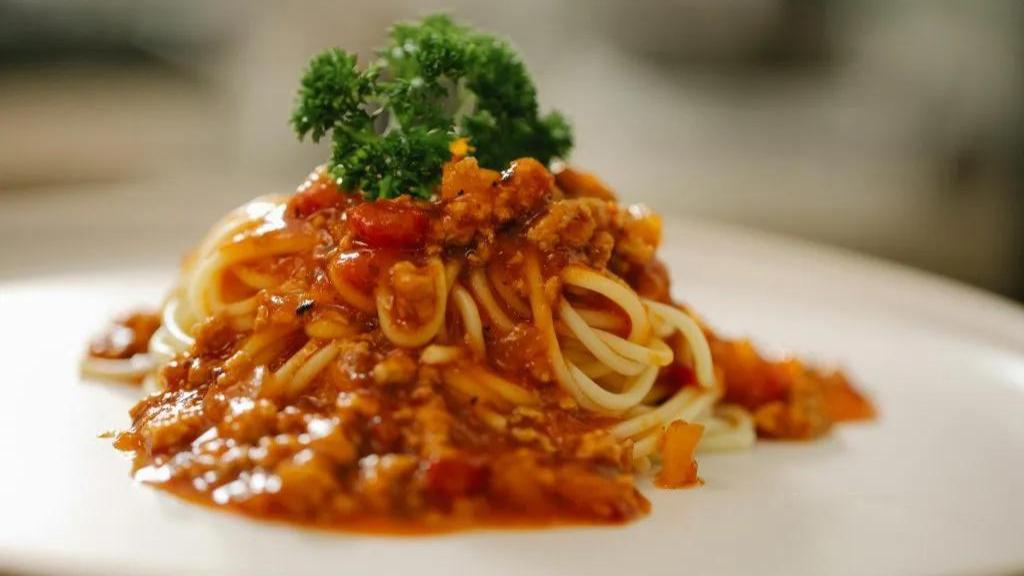 Spaguetti a la boloñesa.