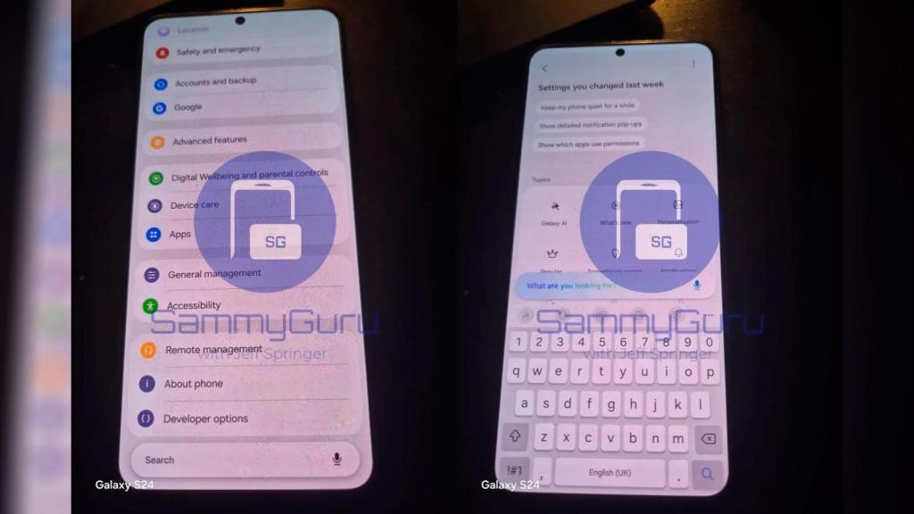 Las imágenes filtradas con One UI 8.5