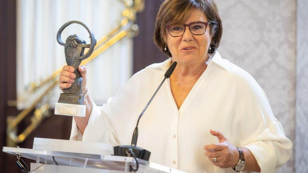 María Escario, premio nacional de periodismo deportivo Manuel Alcántara por su trayectoria profesional.