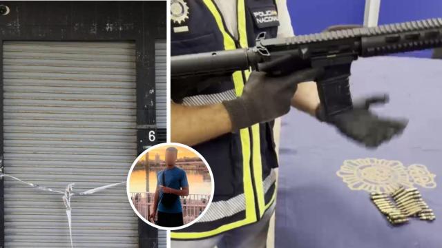 Un montaje con una fotografía de la víctima, el arma utilizada y el lugar de los hechos.