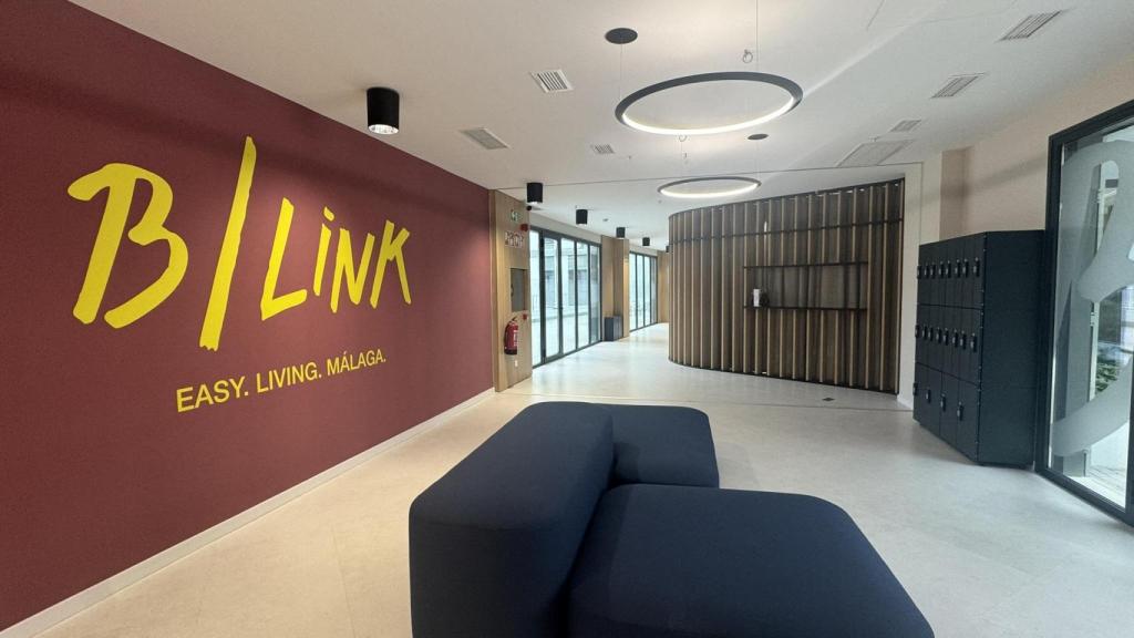 Interior de Blink, el nuevo edificio de alojamientos flexibles de Málaga Tech Park.