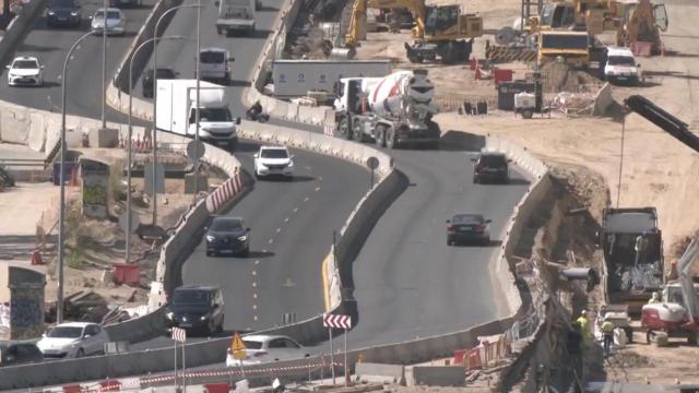 Las obras del soterramiento de la A-5 en Madrid.