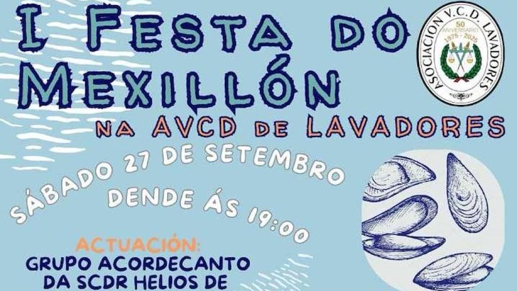Cartel de la I edición de la Fiesta del Mejillón