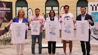 La Diputada de Deportes junto a David, el padre de Enzo y los alcades de Santa Olalla y Escalonilla