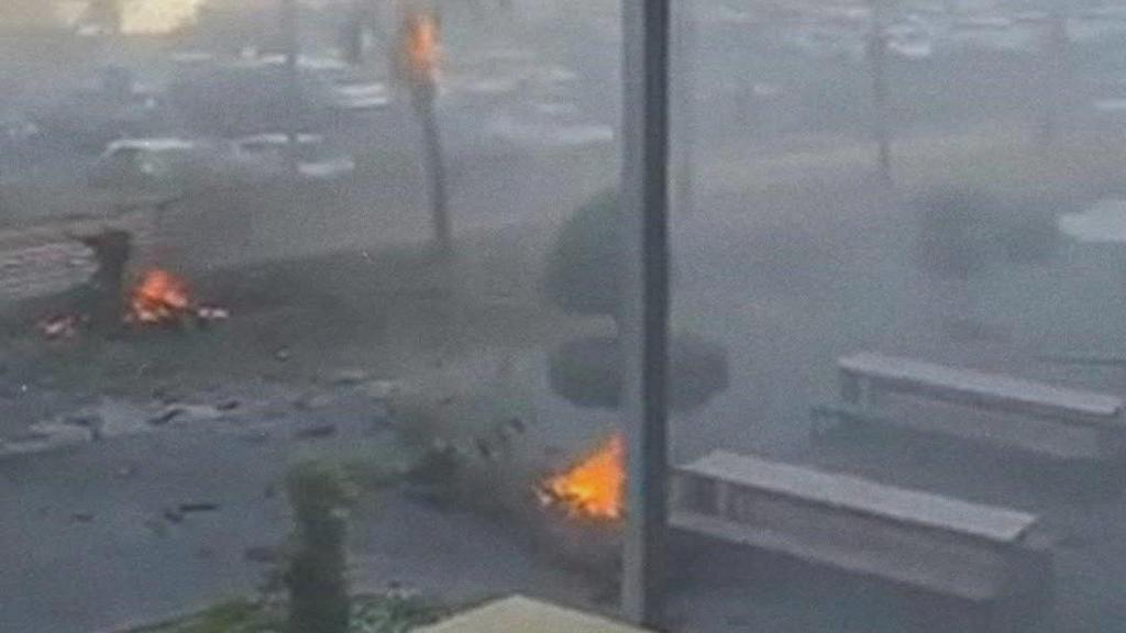 Imagen de los destrozos causados por un ataque con drones en la ciudad israelí de Eilat.