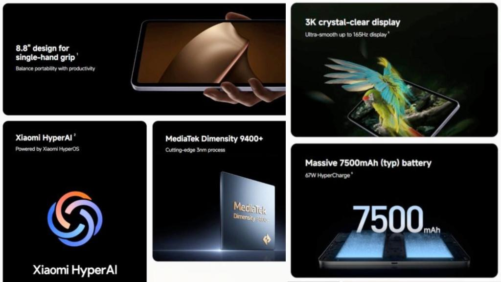 Prestaciones de la Xiaomi Pad Mini