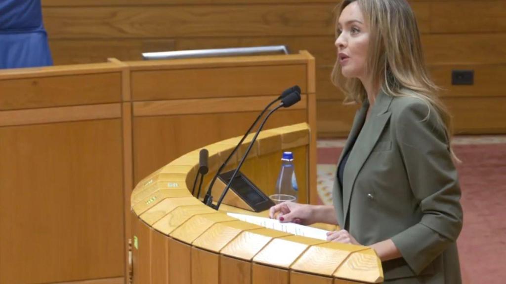 La conselleira de Política Social, Fabiola García, en el pleno.