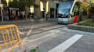 Las balizas que ya están instaladas en la plaza San Francisco.