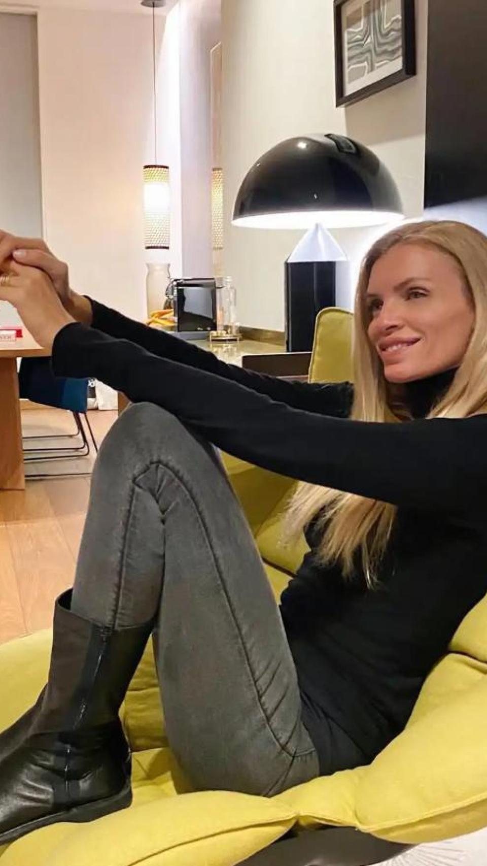 Esther Cañadas en su salón-