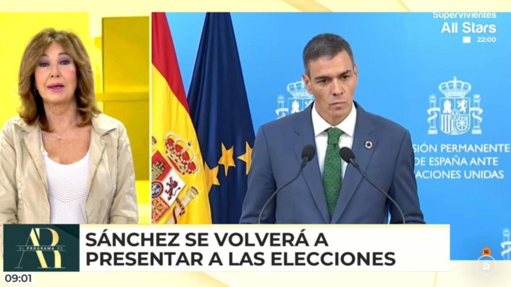 Ana Rosa Quintana, en su editorial de este jueves.