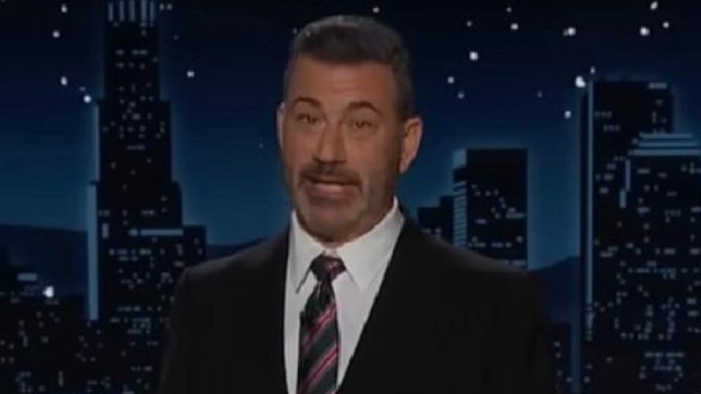 El presentador Jimmy Kimmel, en su regreso a televisión.