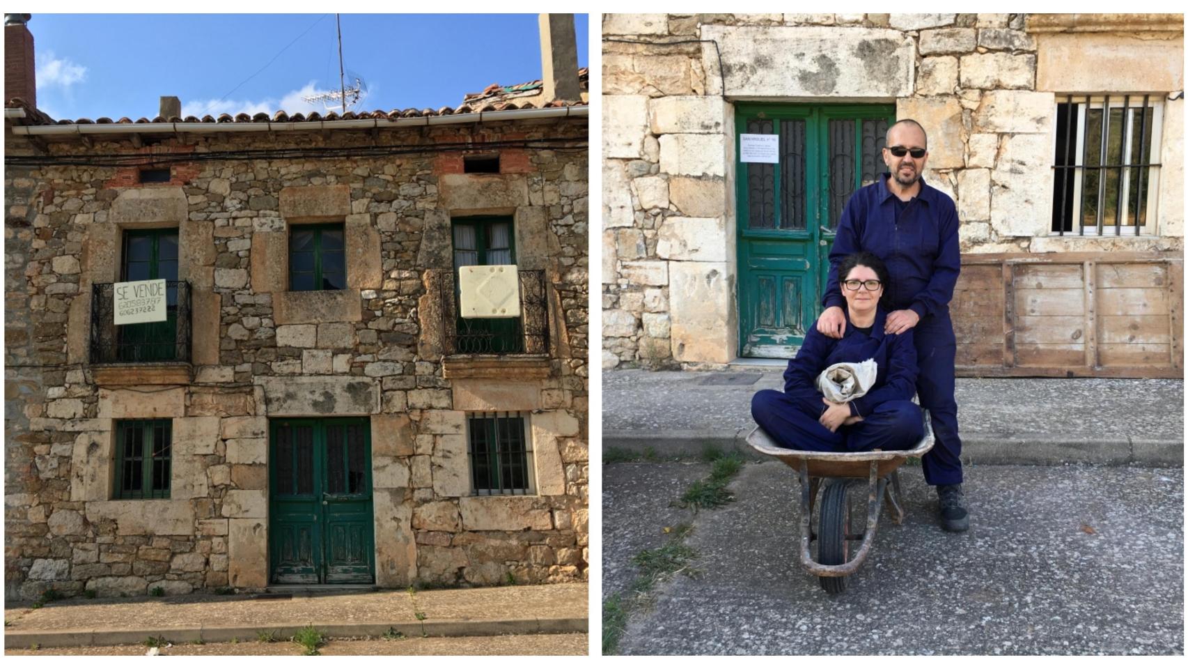 Cristina Cristo y Javier Clemente, la pareja que ha comprado una casa en Humada a 4.000 euros.