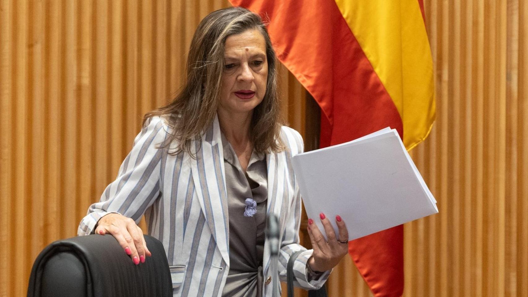 La Delegada del Gobierno contra la Violencia de Género, Carmen Martínez Perza, este jueves en el Congreso.