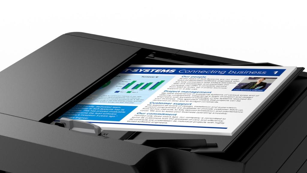 Depósito de papel de las Epson ET-3950 y ET-4950