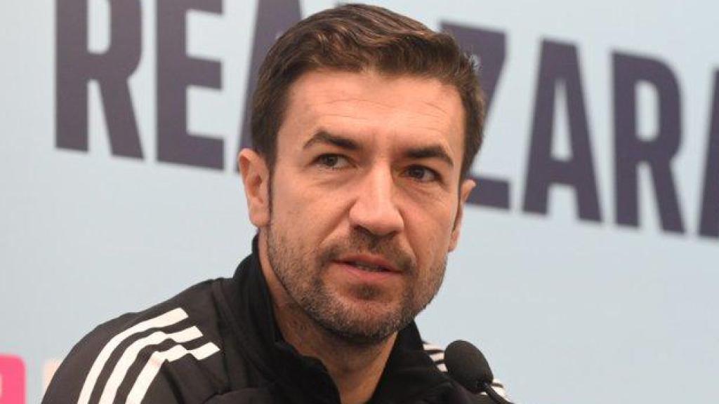 Gabi en rueda de prensa.