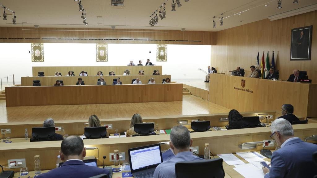 El pleno de la Diputación de Málaga.