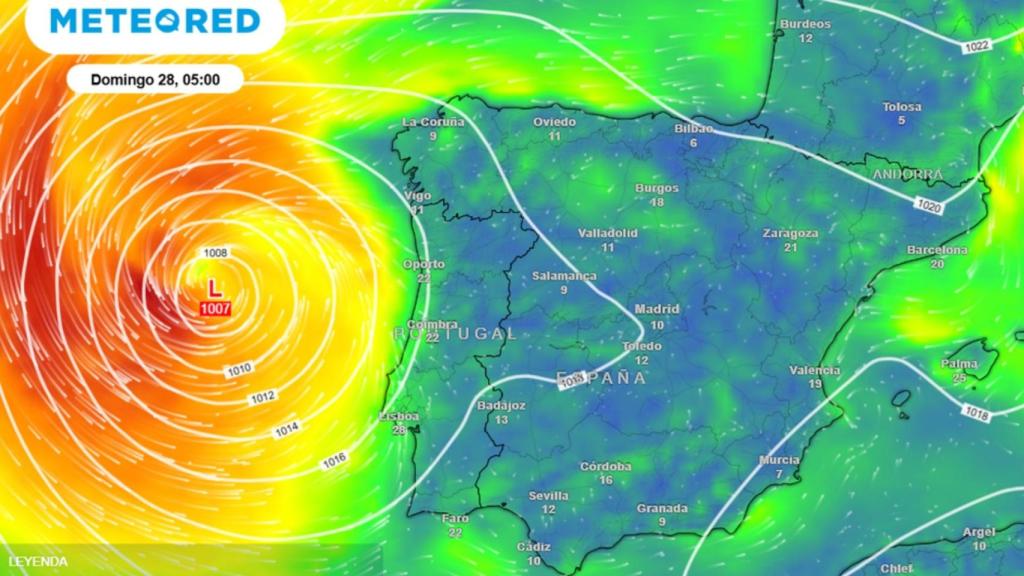 ExGabrielle se situará a las puertas de la Península a partir del sábado por la tarde