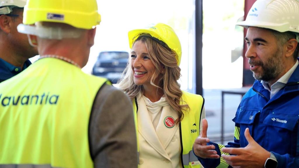 La vicepresidenta segunda del Gobierno y ministra de Trabajo y Economía Social, Yolanda Díaz, visita las instalaciones de Navantia en Ferrolterra, a 25 de septiembre de 2025