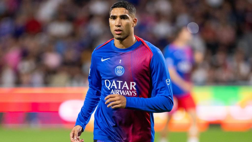 Achraf, durante un partido con el PSG.