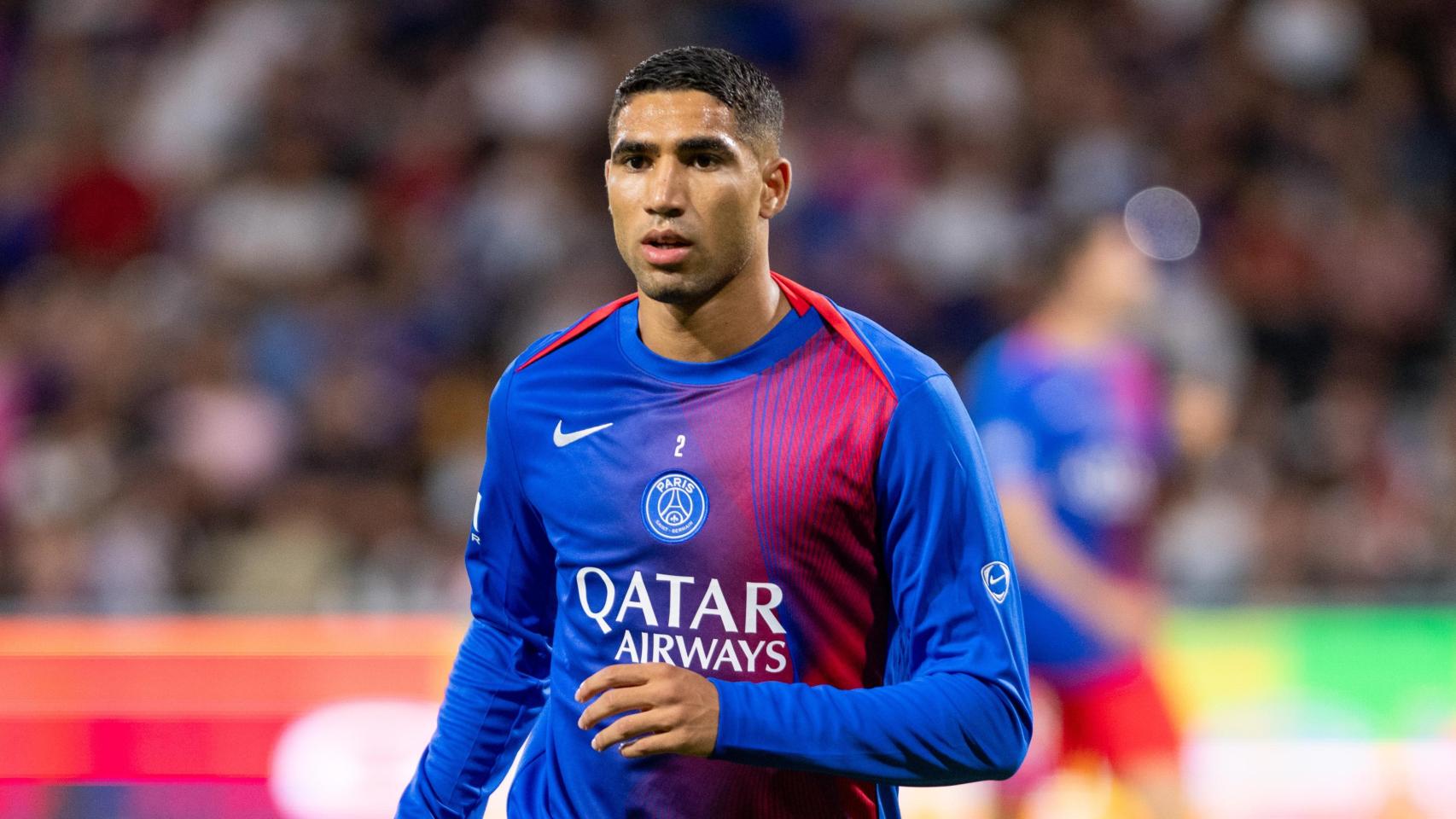 Achraf, durante un partido con el PSG.