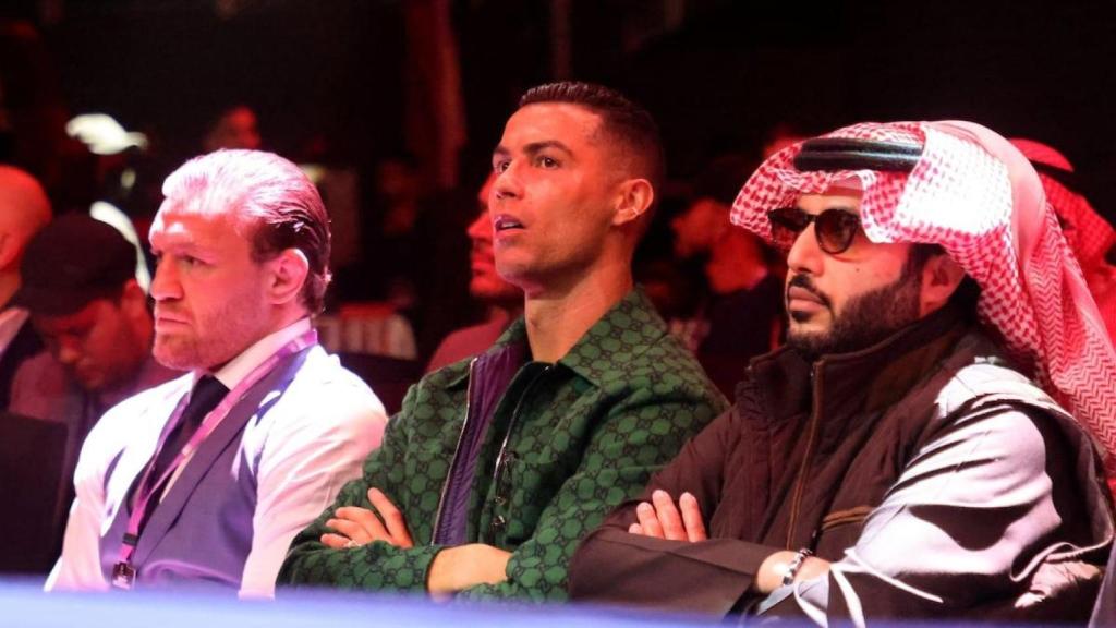 Turki Alalshikh, en un evento junto a Cristiano Ronaldo y Conor McGregor