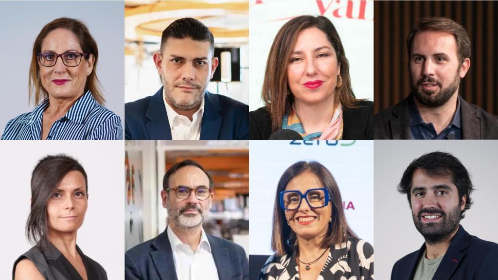 María Peral, Jorge Calabrés, Puri Beltrán, Alberto Iglesias, Esther Paniagua, Fernando Garea, Carmen Serna y Dani Ramírez.