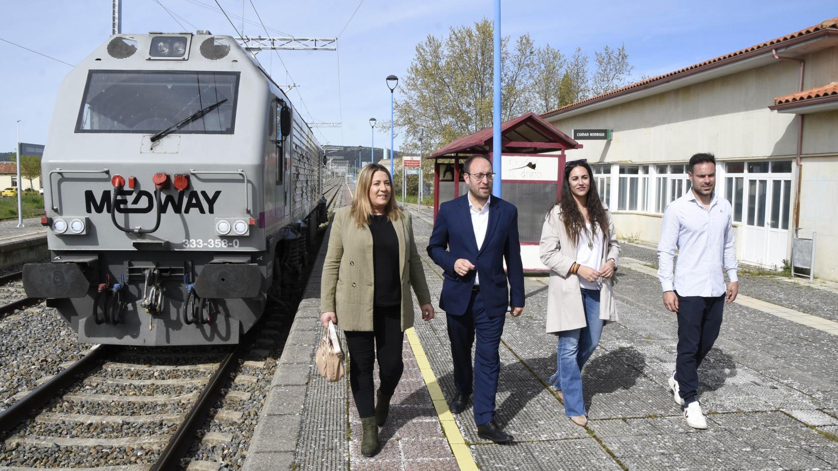 Marcos Iglesias en la estación de Ciudad Rodrigo